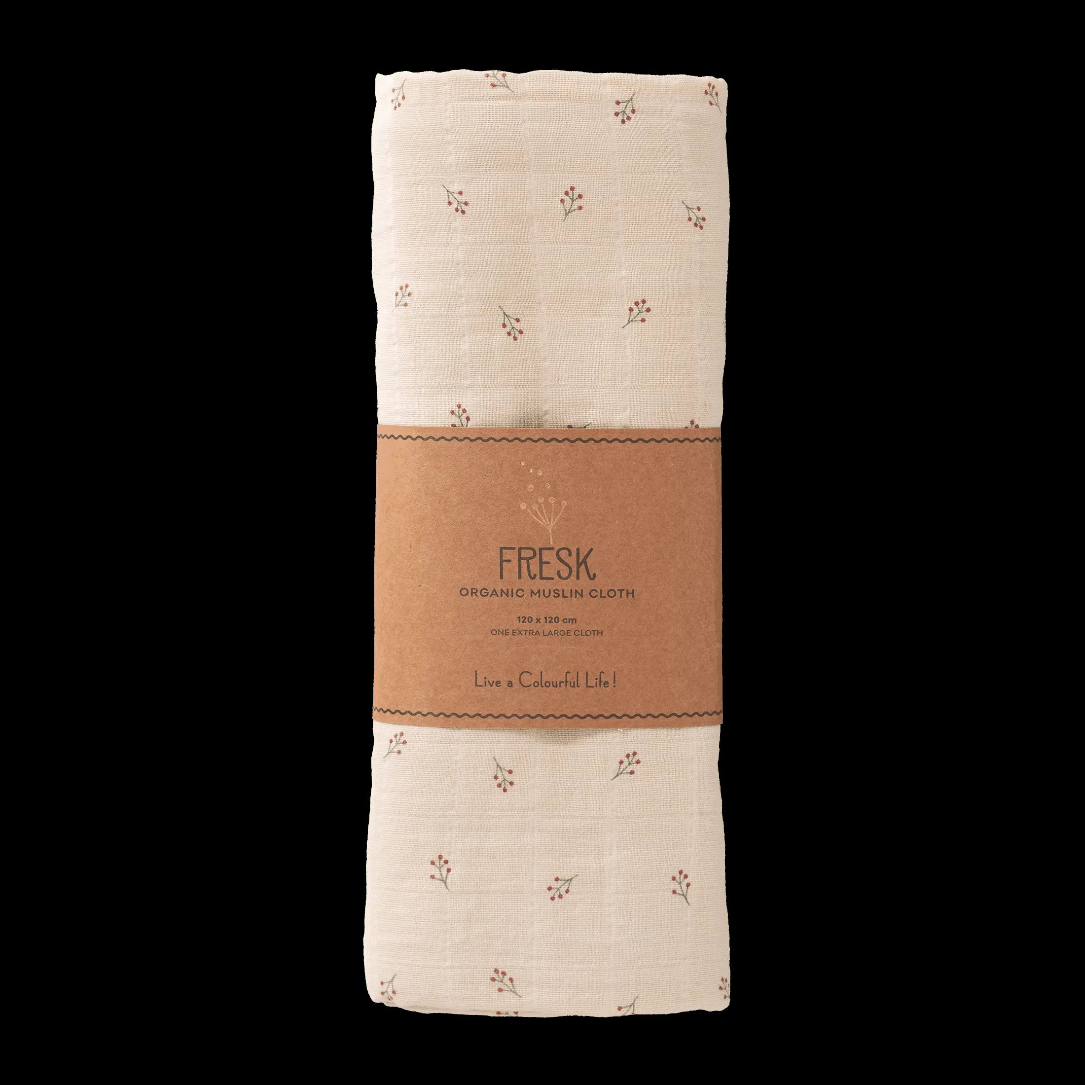 Mussolina Fresk in cotone bio 120x120 cm  - Berries